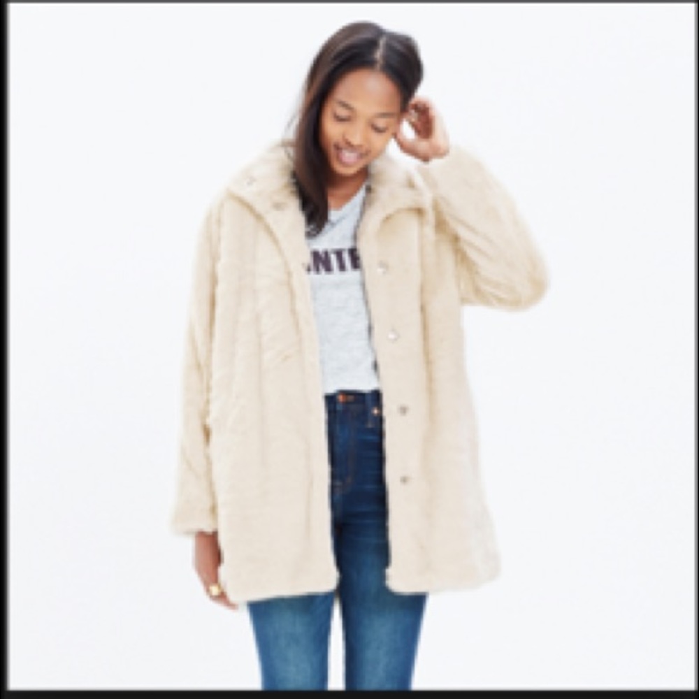 Madewell faux fur Stagedoor coat
